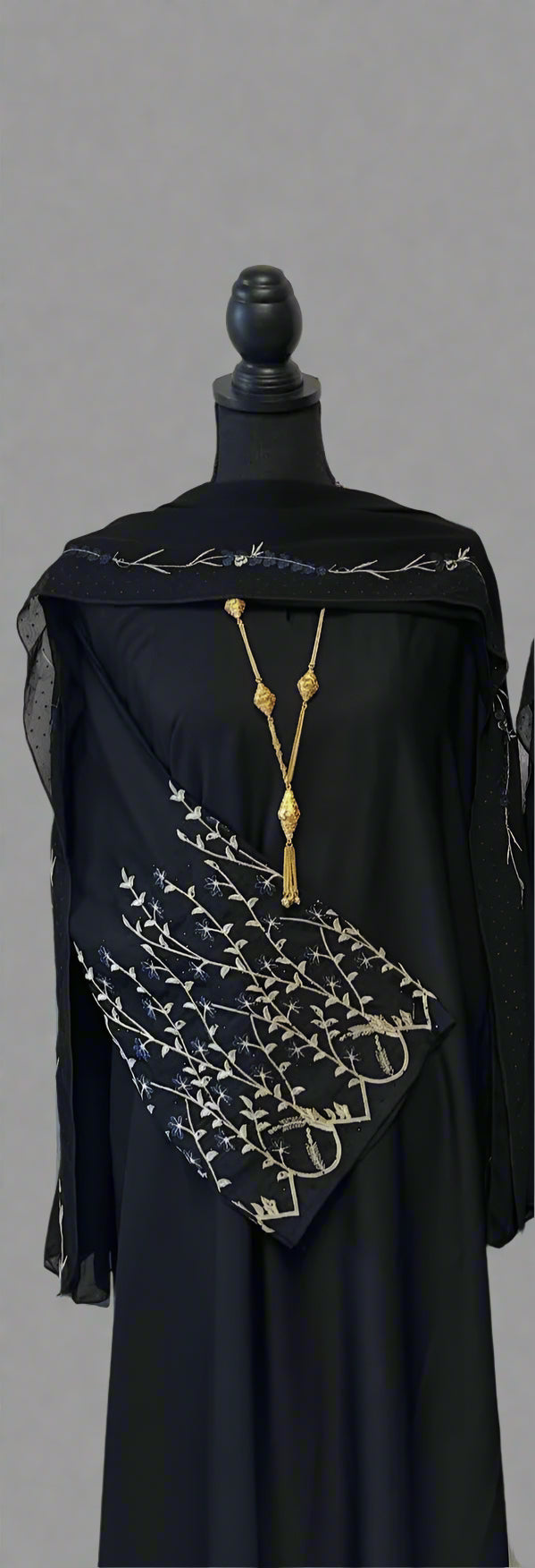 simple sleeve embroidery abaya