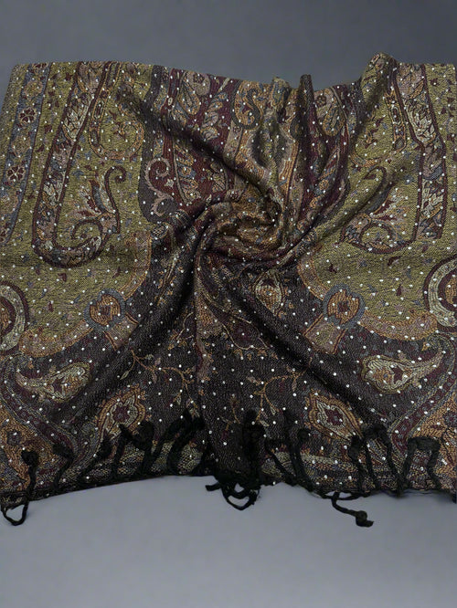 100% pure pashmina- rhinestone