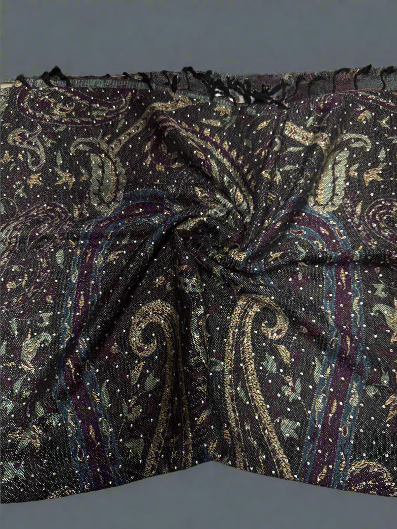 100% pure pashmina- rhinestone