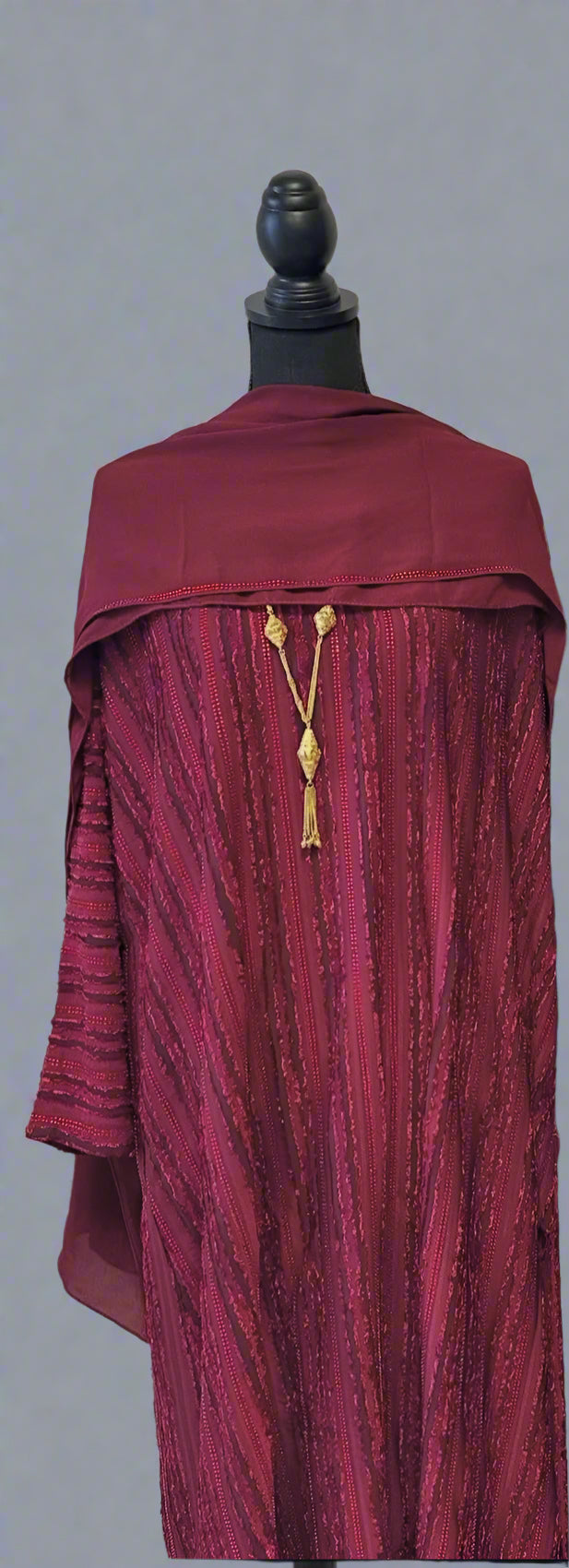 textured rhinestone abaya