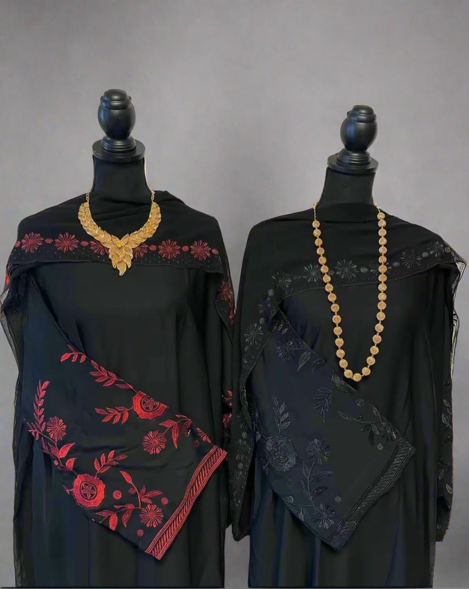 sleeve embroidered abaya