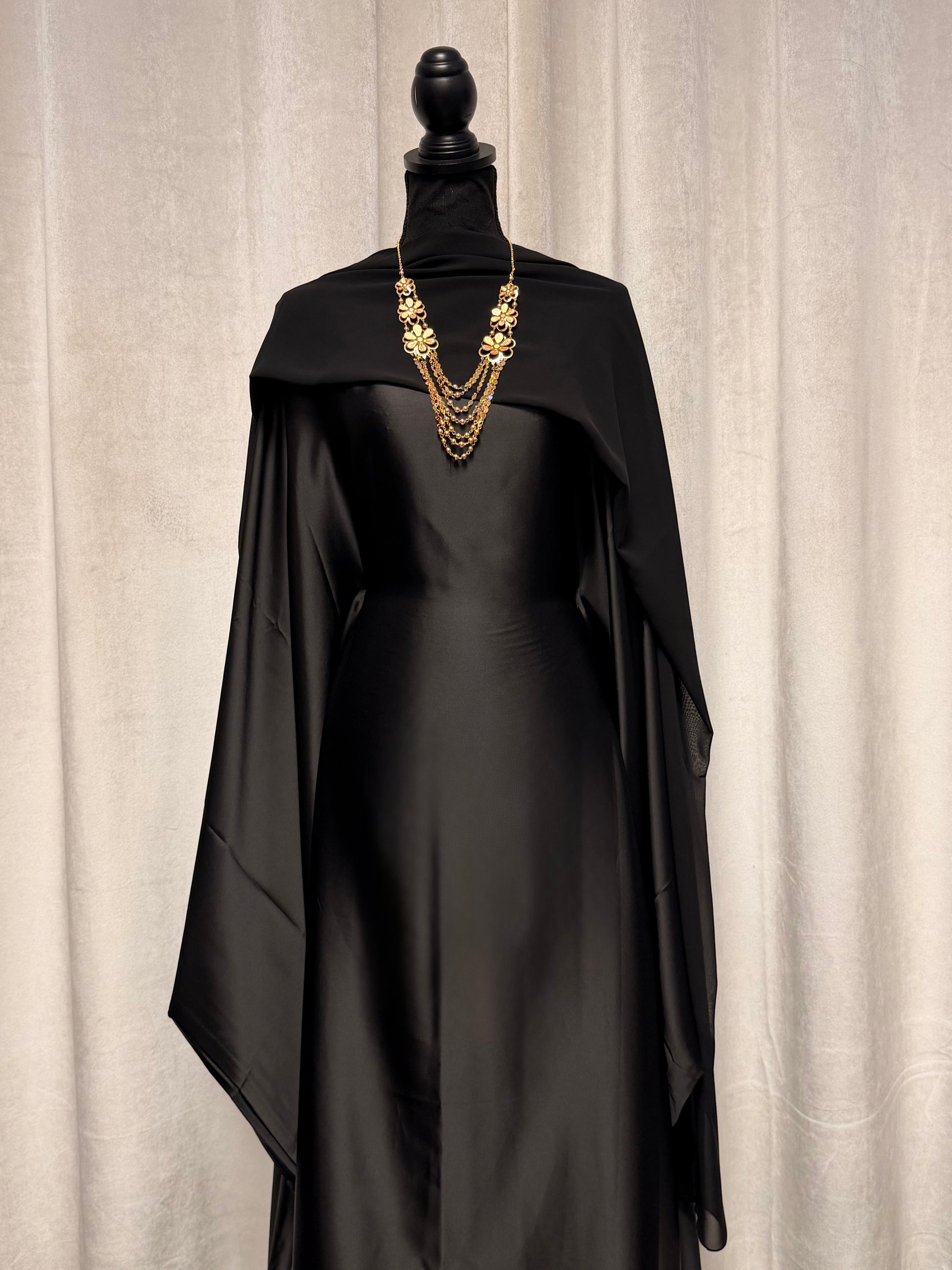 Butterfly satin dress