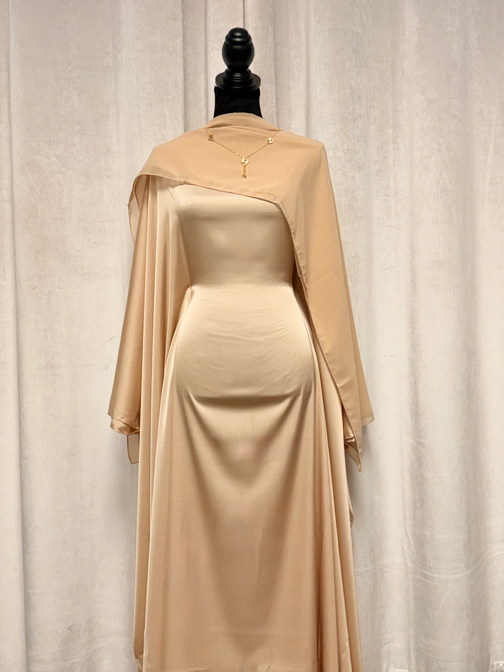 Butterfly satin dress